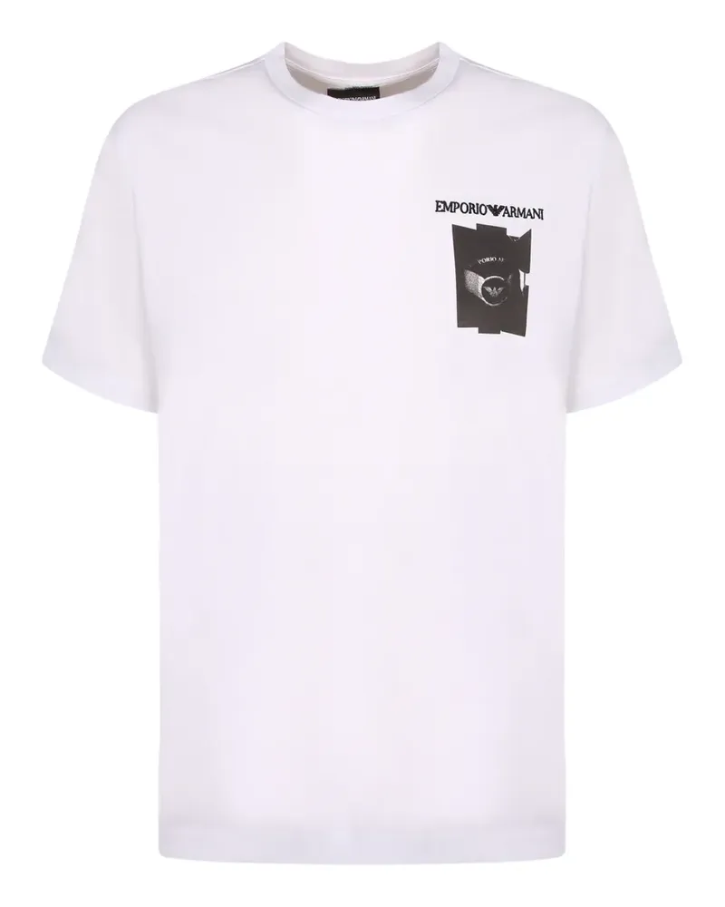 Emporio Armani T-Shirt mit Logo-Print - Weiß Weiß