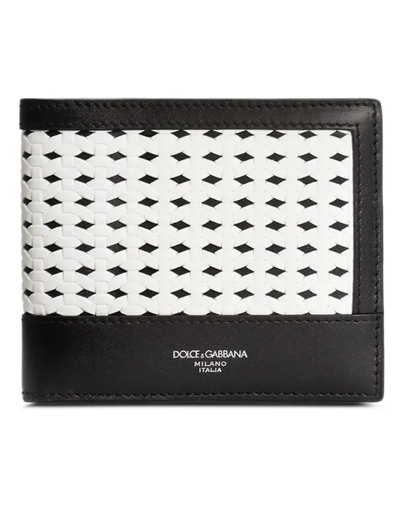 Dolce & Gabbana bi-fold woven wallet - Schwarz Schwarz