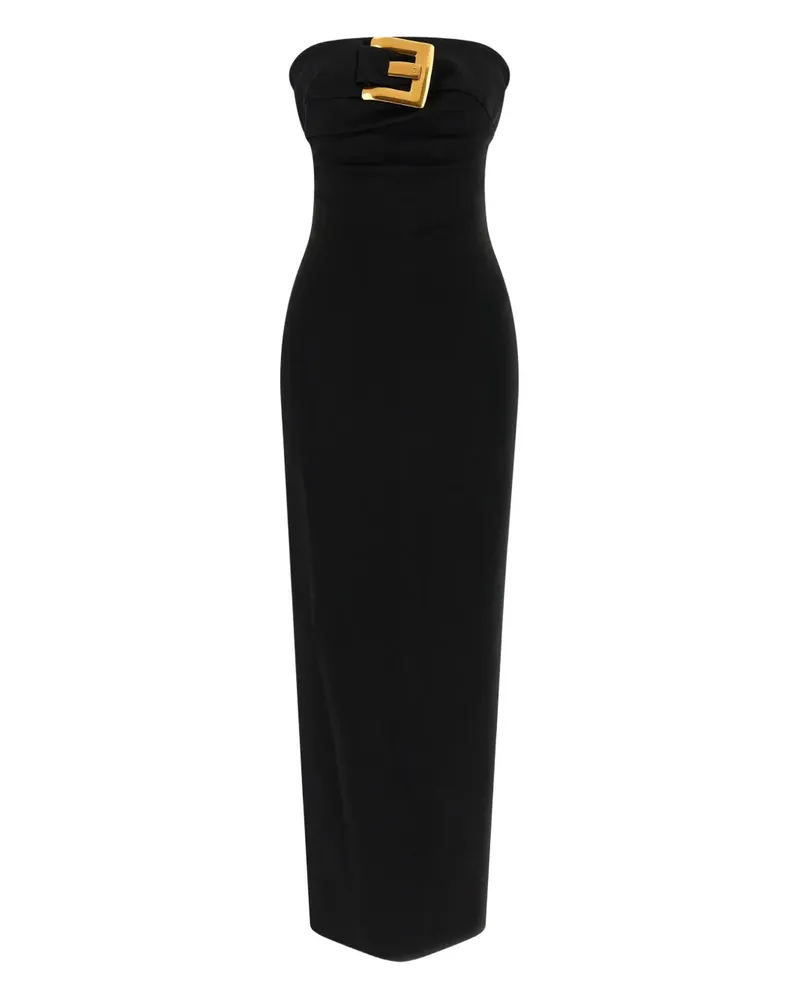 Balmain buckle-detail maxi dress - Schwarz Schwarz