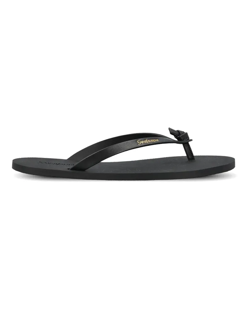 Saint Laurent Pool knot-detail sandals - Schwarz Schwarz