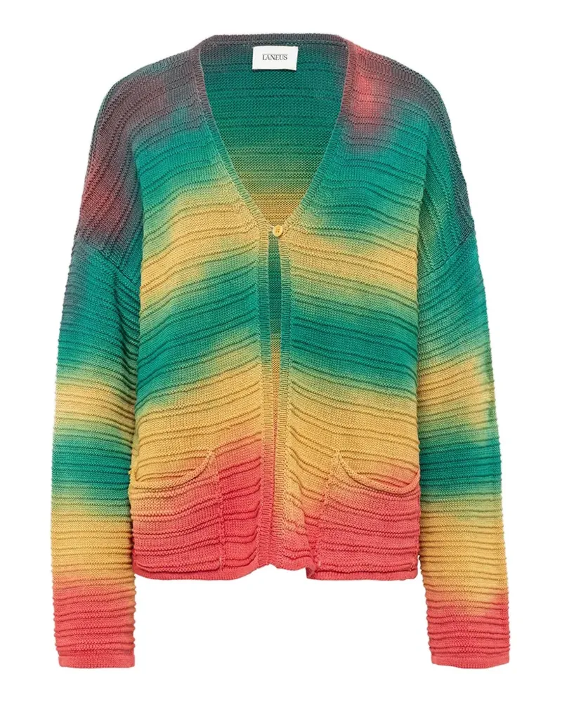 Laneus Cardigan mit Vordertasche - Grün Grün