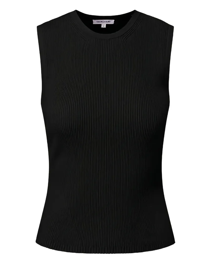 Veronica Beard Sid crew-neck ribbed top - Blau Blau