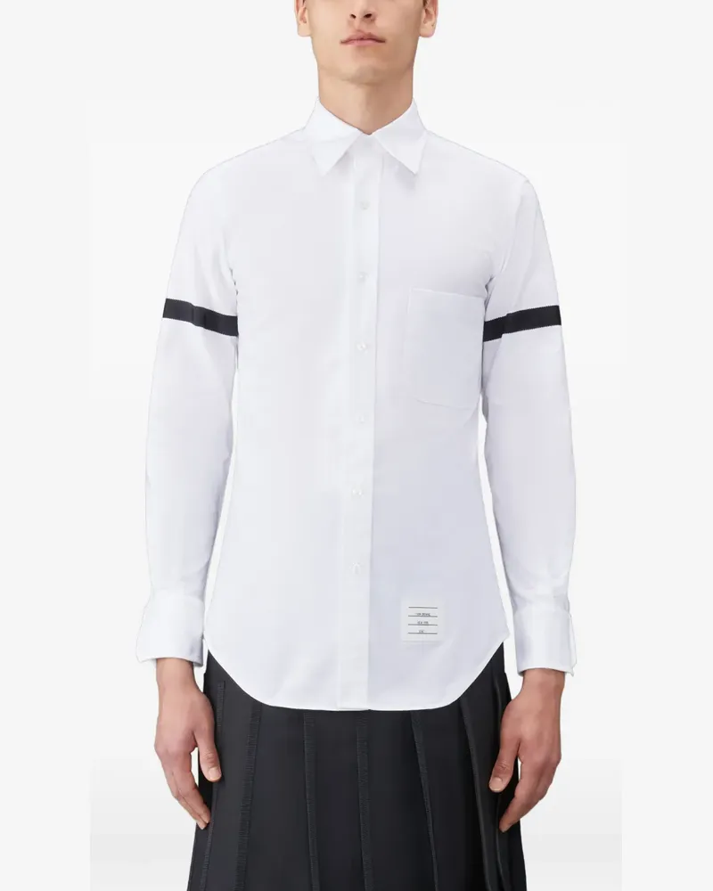Thom Browne Oxford-Hemd mit Schleifendetail - Weiß Weiß
