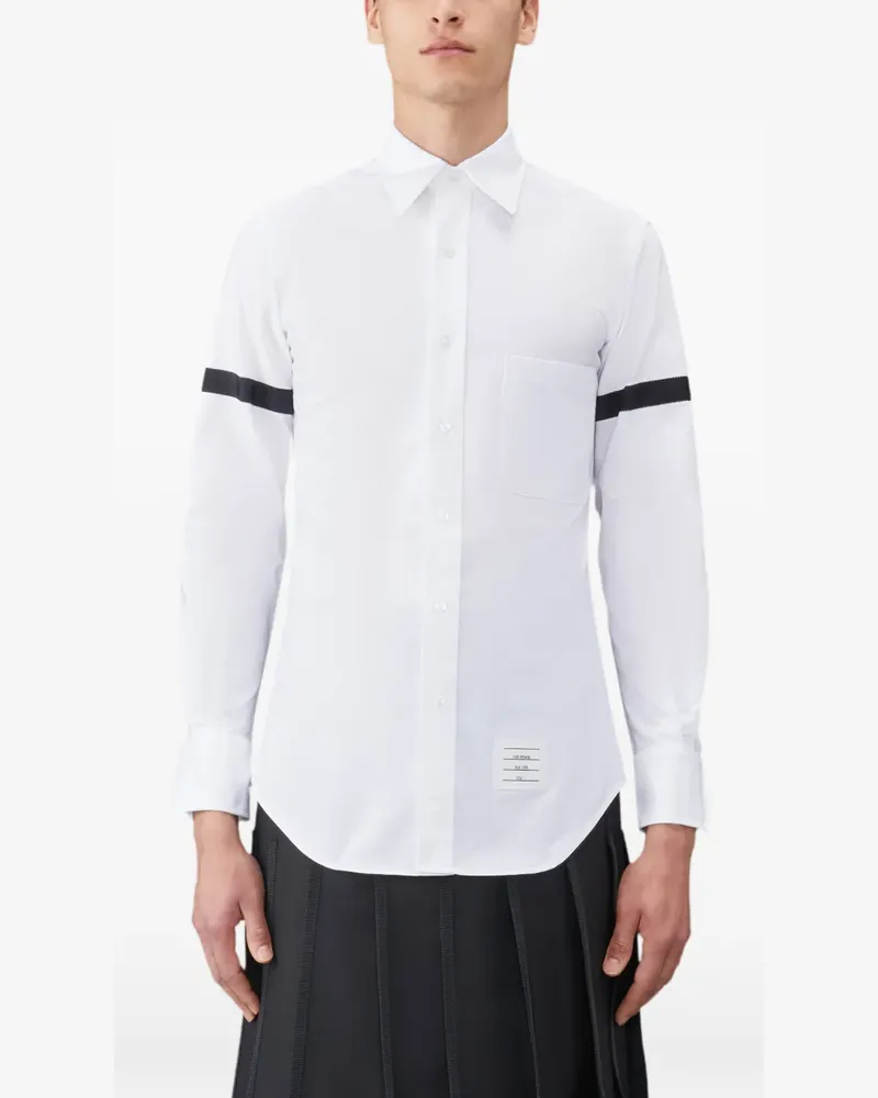 Thom Browne Oxford-Hemd mit Schleifendetail - Weiß Weiß
