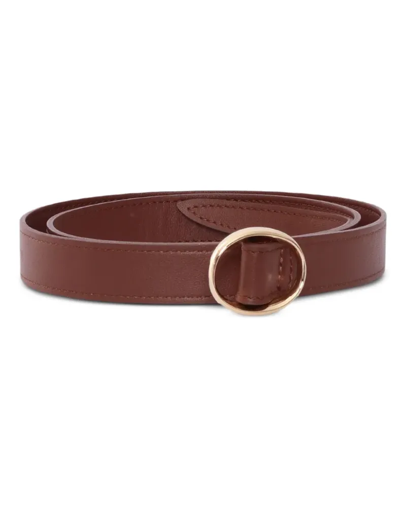 Orciani Zanzibar oval-buckle leather belt - Braun Braun