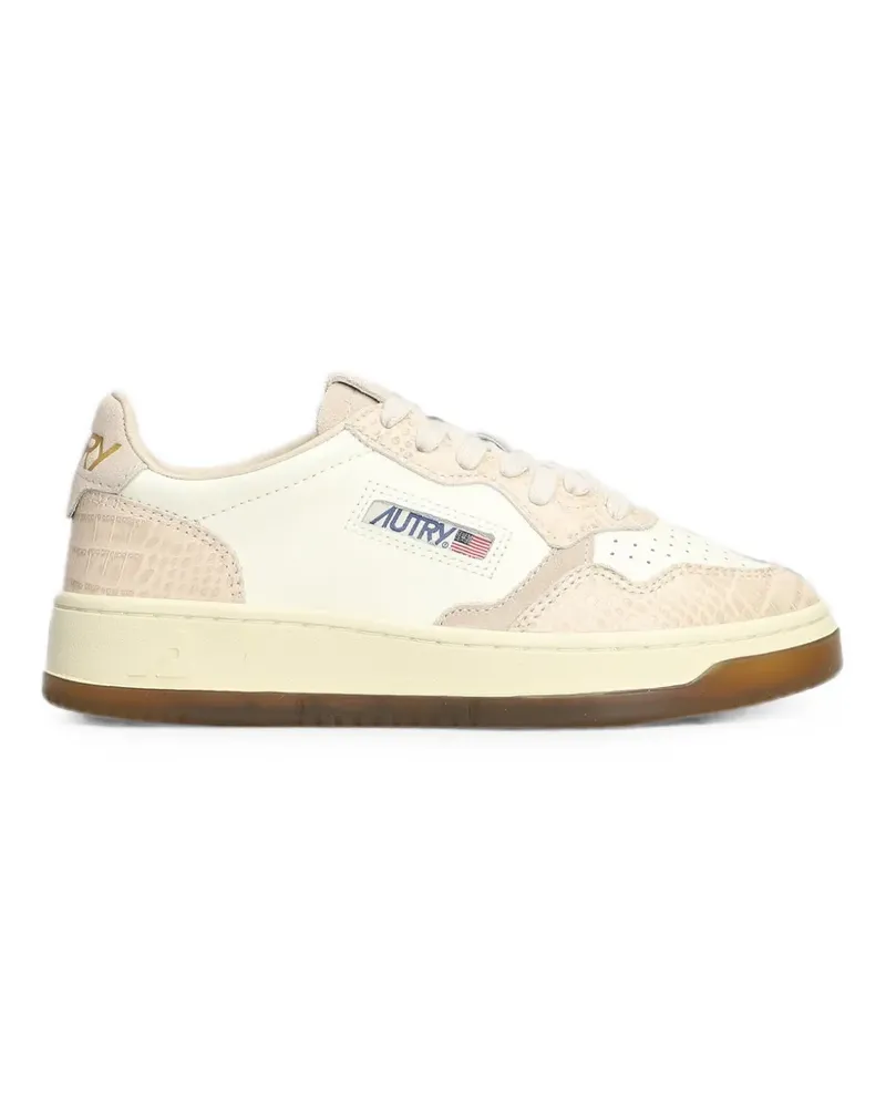 AUTRY Medalist Sneakers mit Kroko-Effekt - Nude Nude
