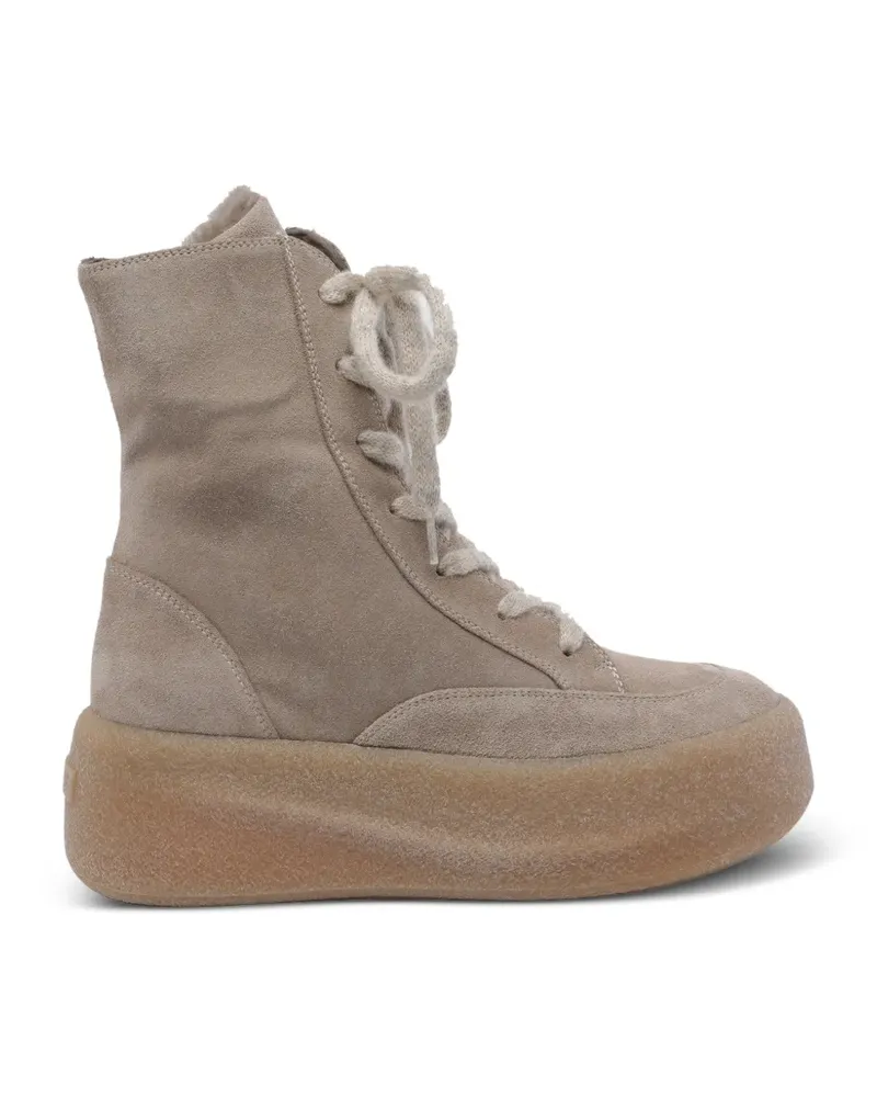 Vic Matié round-toe lace-up boots - Nude Nude