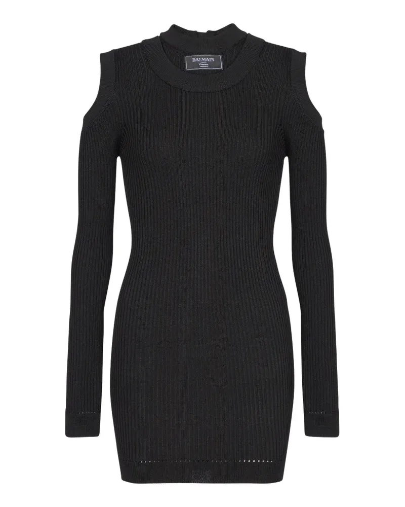 Balmain Gestricktes Kleid - Schwarz Schwarz
