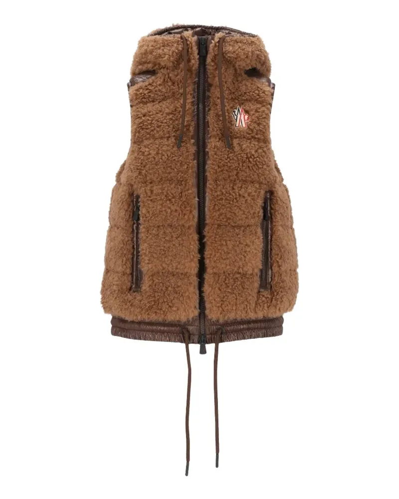 Moncler padded hooded gilet - Braun Braun