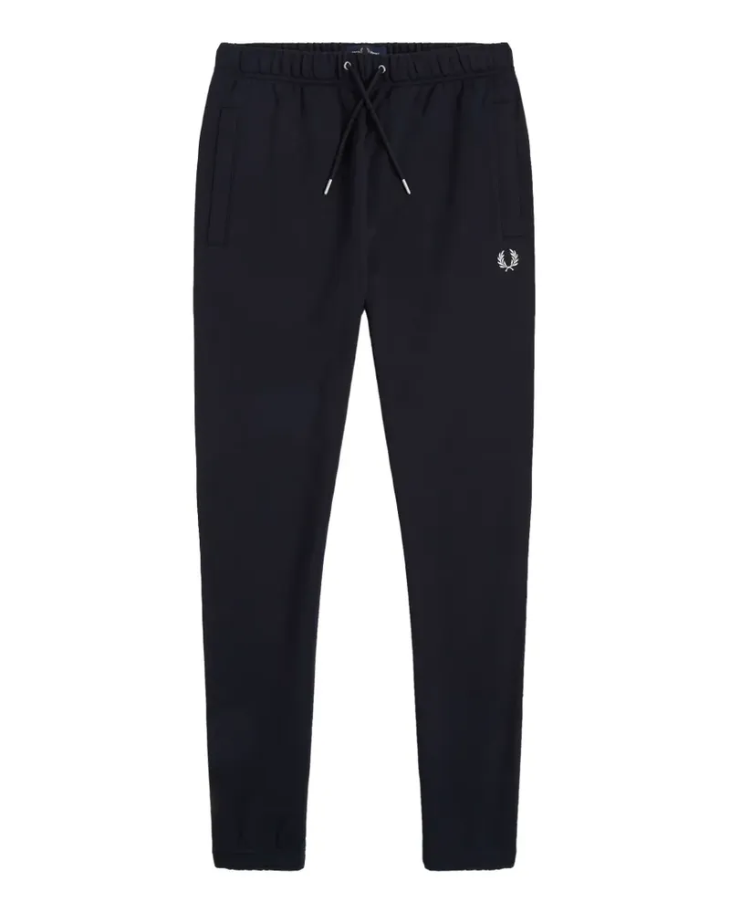 Fred Perry Loopback logo-embroidered drawstring track pants - Blau Blau