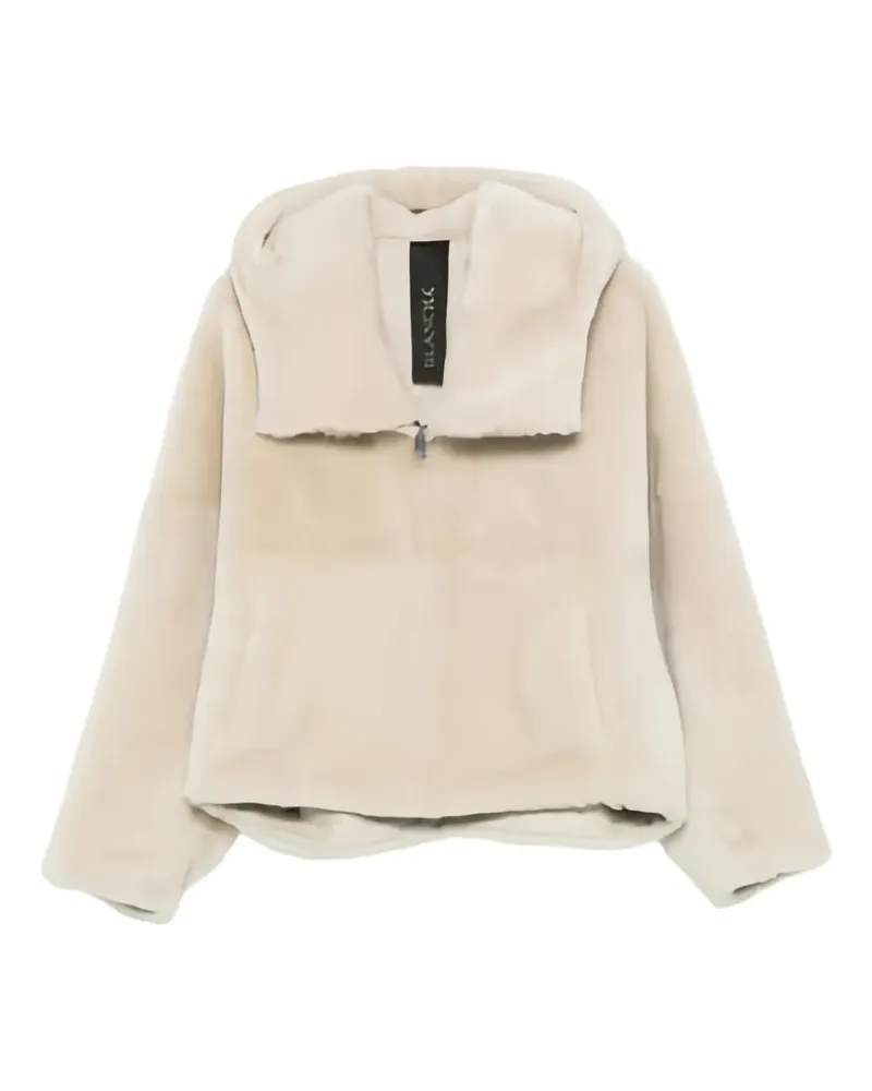 BLANCHA shearling funnel-neck jacket - Nude Nude