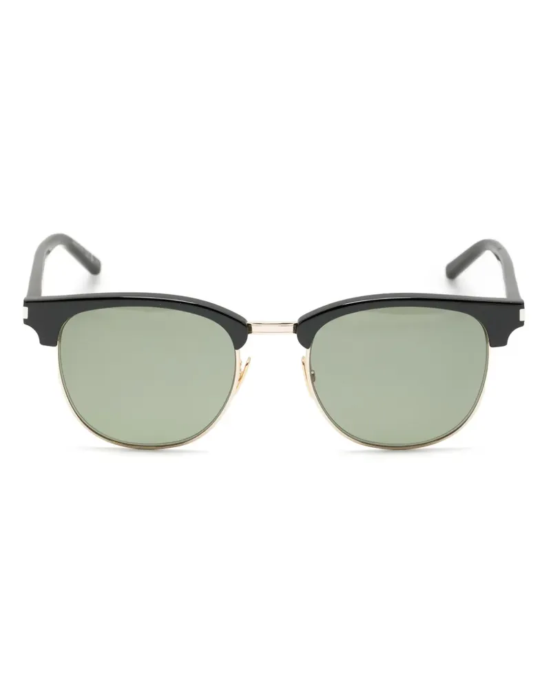 Saint Laurent Sonnenbrille mit rundem Gestell Schwarz