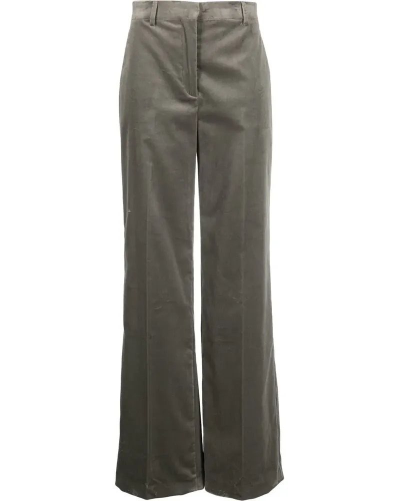Alberta Ferretti Samthose mit weitem Bein - Grau Grau