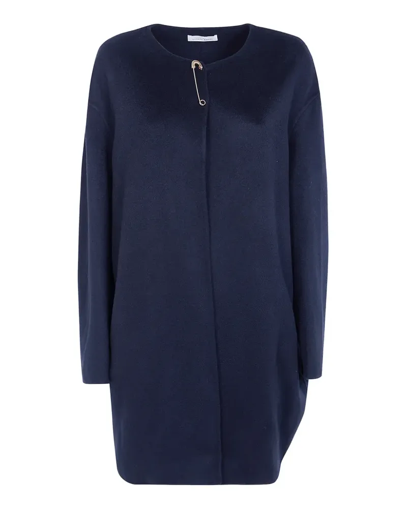 Liviana Conti safety-pin wool coat - Blau Blau