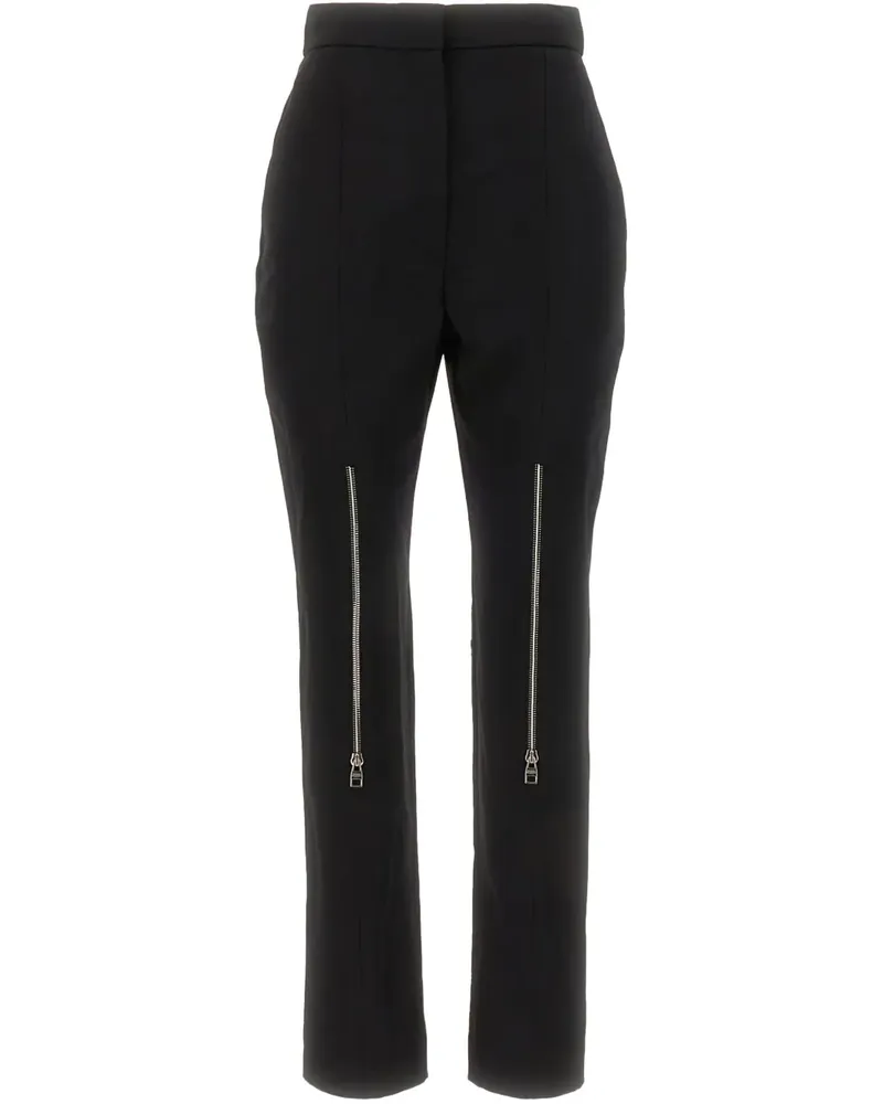 Alexander McQueen Tapered-Hose mit Bundfalten - Schwarz Schwarz