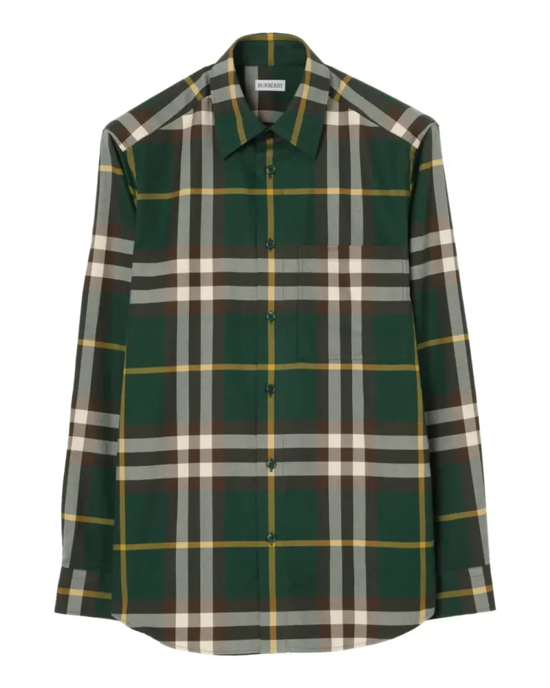Burberry Hemd mit Check - Grün Grün