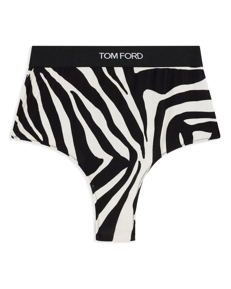 Tom Ford Slip mit Zebra-Print - Schwarz Schwarz