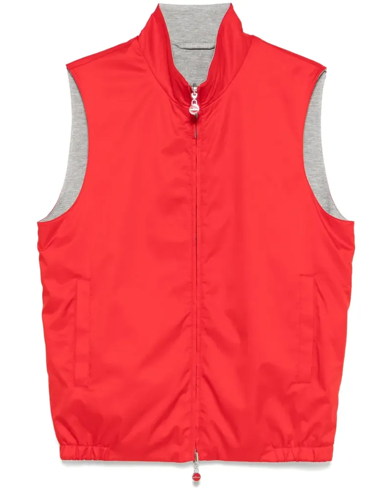Kiton Wendbare Weste - Rot Rot