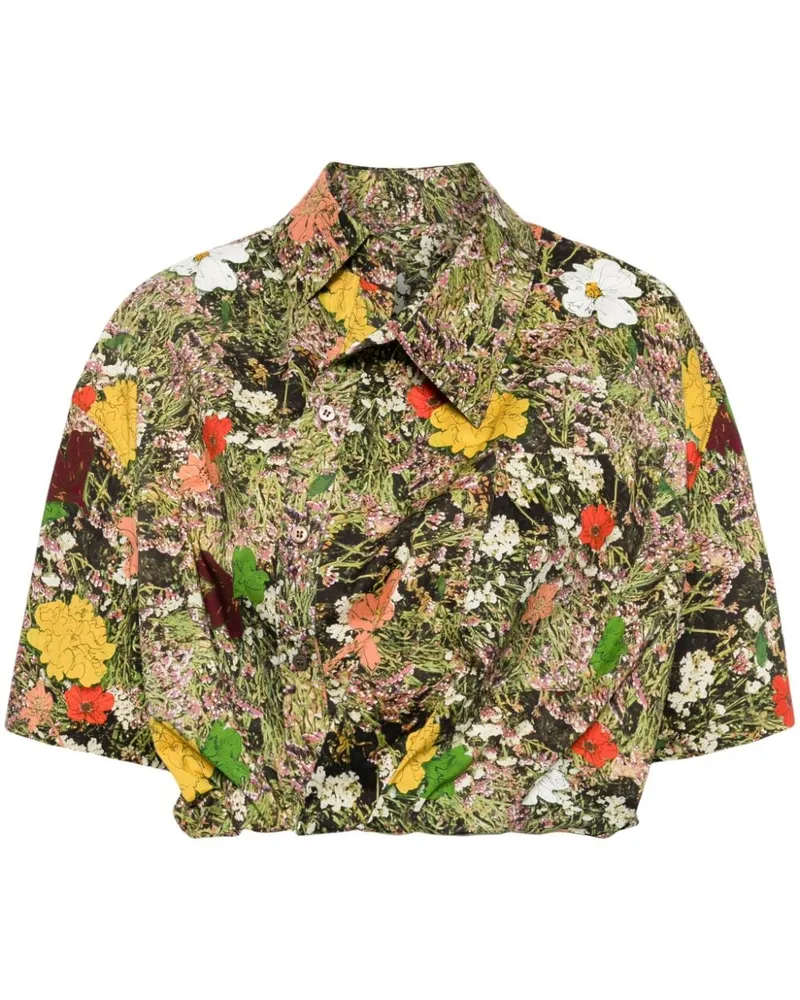 JNBY Asymmetrisches Hemd mit Print - Grün Grün