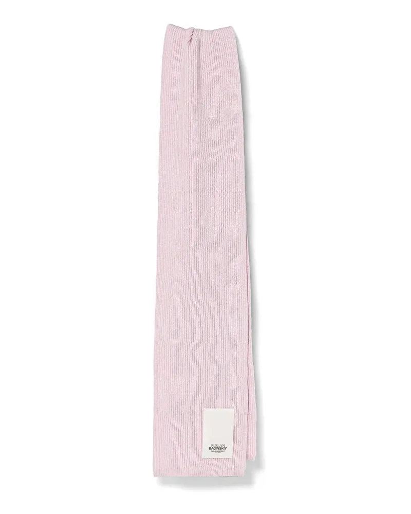 RUSLAN BAGINSKIY Schal mit Logo-Patch - Rosa Rosa