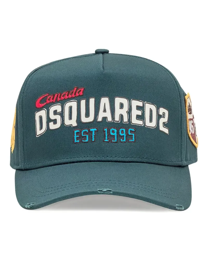 Dsquared2 Baseballkappe im Distressed-Look - Grün Grün