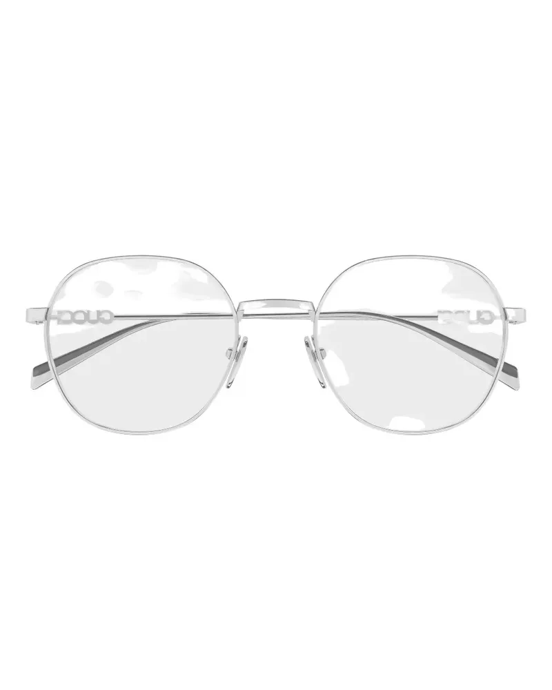Gucci Brille mit rundem Gestell - Silber Silber