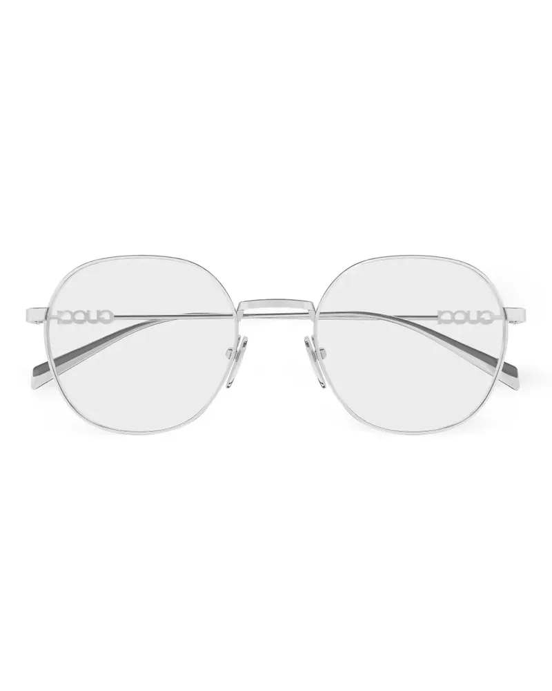 Gucci Brille mit rundem Gestell - Silber Silber
