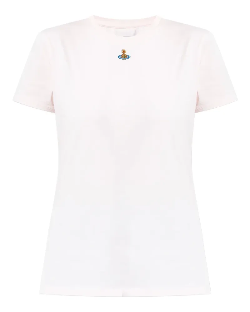 Vivienne Westwood T-Shirt mit Orb Peru-Stickerei - Weiß Weiß