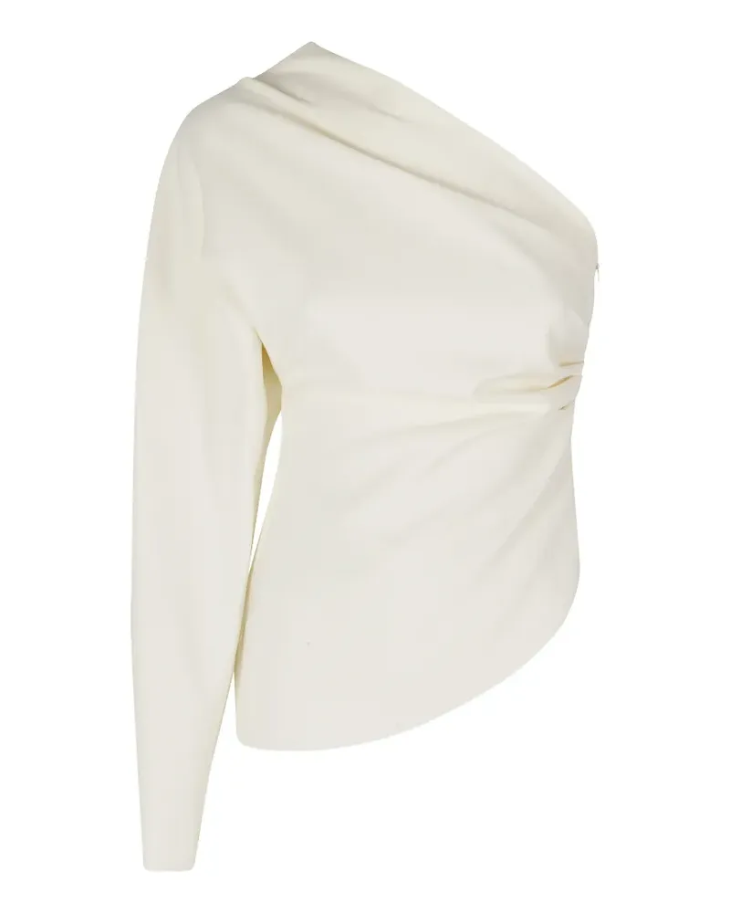 Federica Tosi Drapiertes One-Shoulder-Oberteil - Weiß Weiß