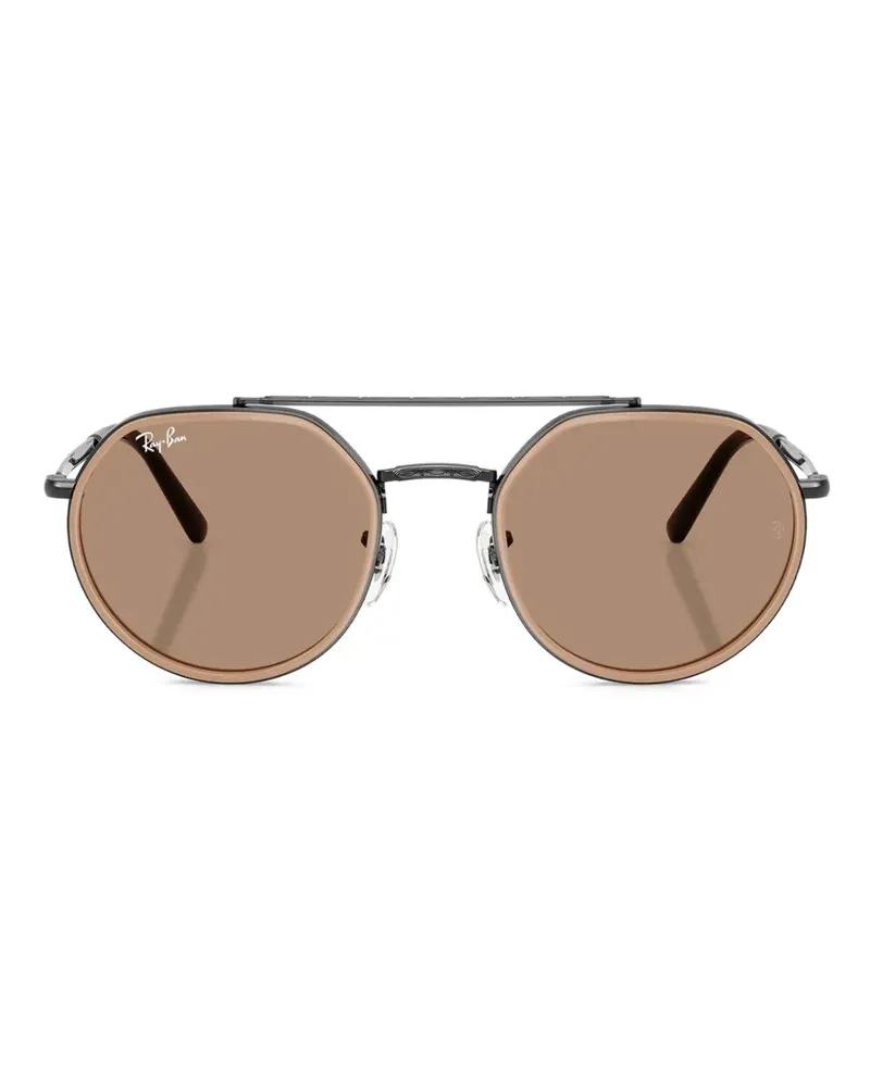 Ray Ban Sonnenbrille mit rundem Gestell - Schwarz Schwarz