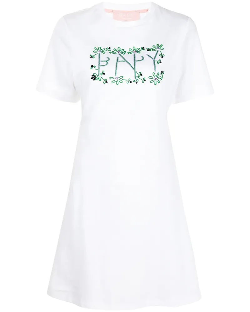 BAPE T-Shirtkleid mit Logo - Weiß Weiß