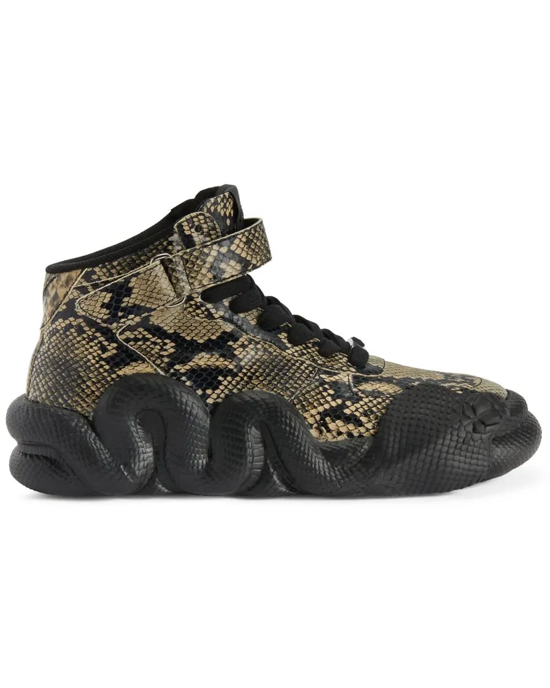 Giuseppe Zanotti Cobras Sneakers mit Schlangen-Effekt - Schwarz Schwarz
