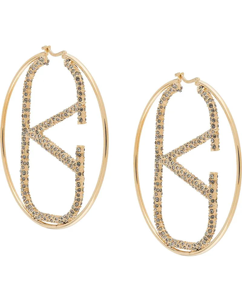 Valentino Garavani VLogo Signature Ohrringe mit Kristallen - Gold Gold