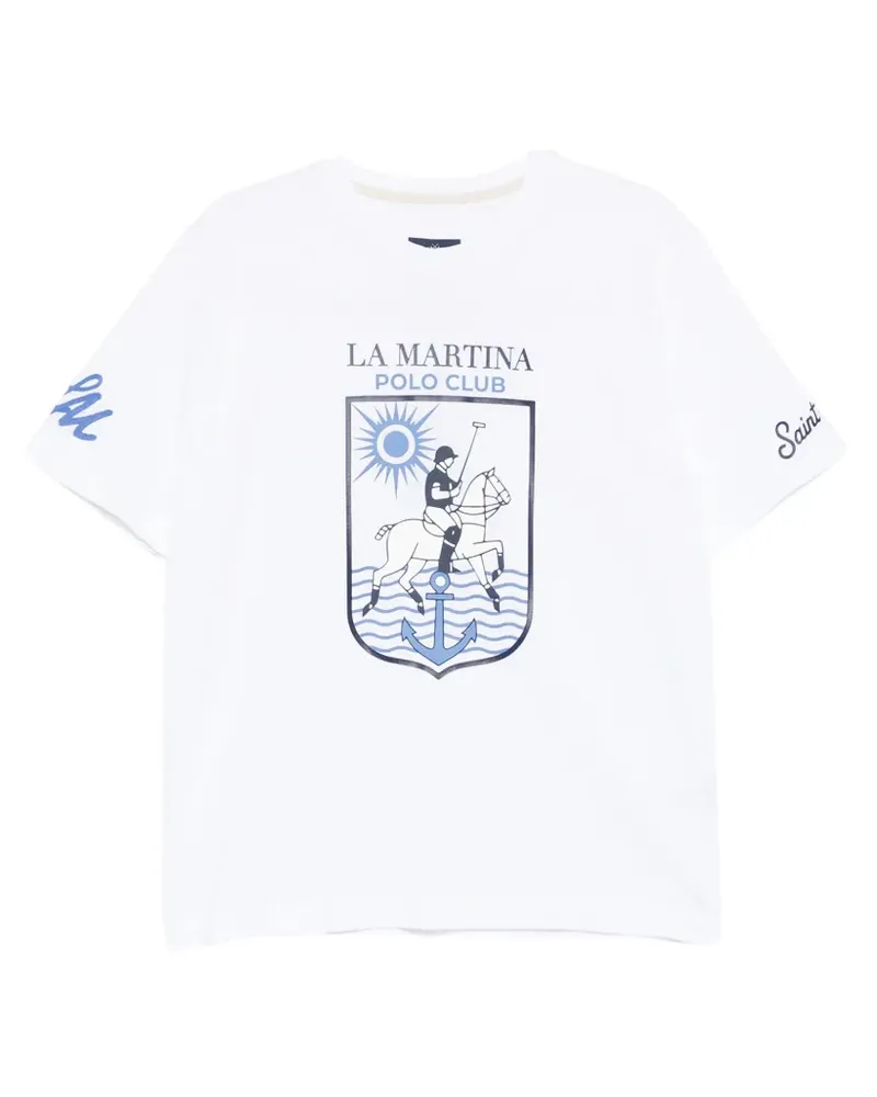 La Martina logo-print crew-neck T-shirt - Weiß Weiß