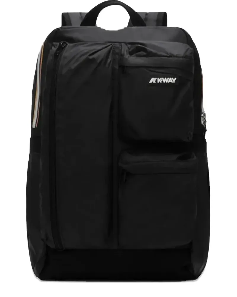 K-Way Rucksack mit Logo-Print - Schwarz Schwarz