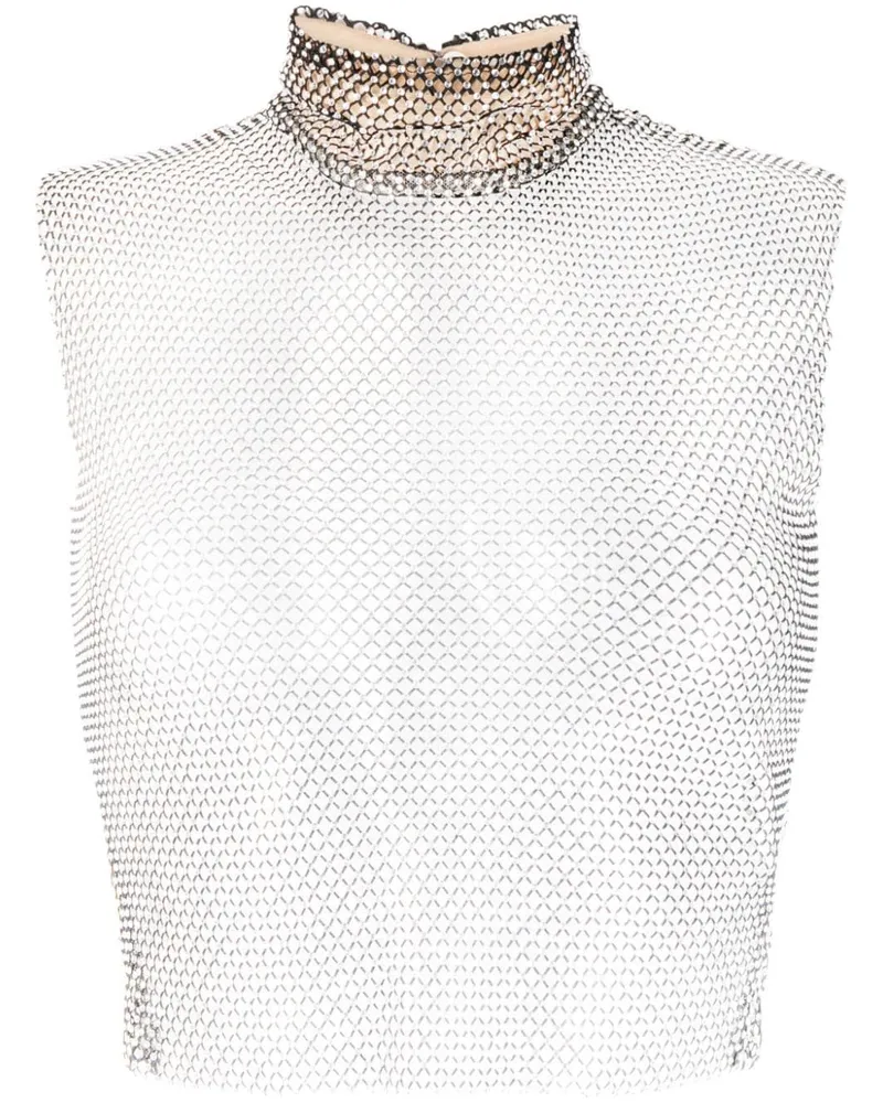 Genny Tanktop mit Chainmail-Effekt - Schwarz Schwarz