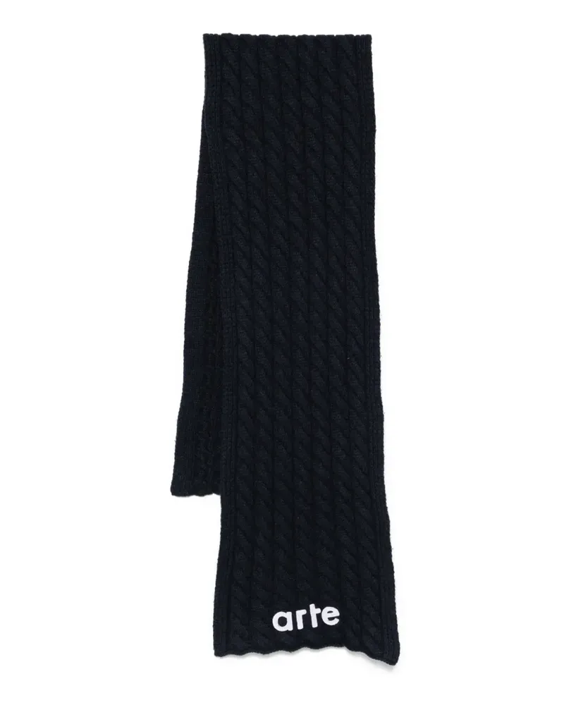 Arte Antwerp Schal mit Zopfmuster - Blau Blau