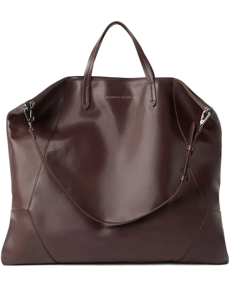 Brunello Cucinelli Große Duo Shopper - Rot Rot