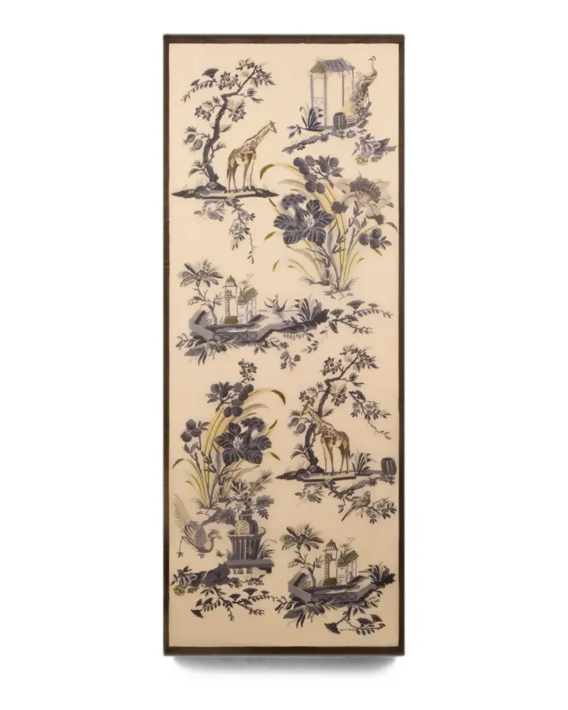 Etro wool and cashmere scarf with floral motif - Nude Nude