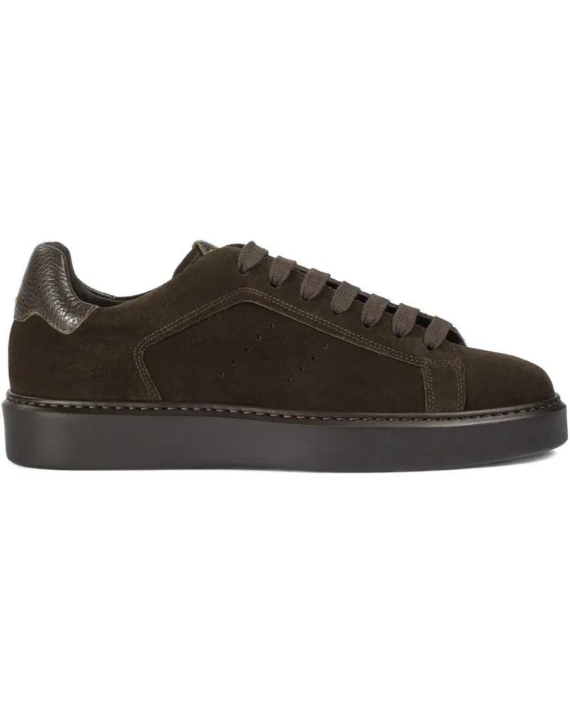 Doucal´s lace-up suede-leather sneakers - Braun Braun