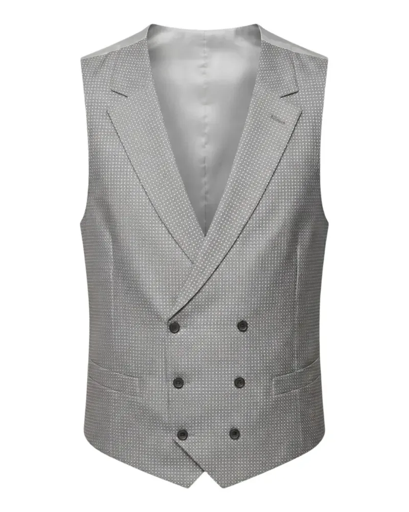Luigi Bianchi Mantova polka-dot waistcoat - Grau Grau