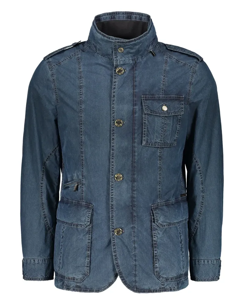 MOORER Jeansjacke mit Pattentaschen - Blau Blau