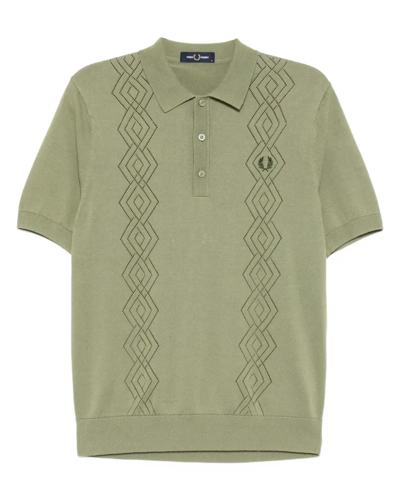 Fred Perry Poloshirt mit Logo-Stickerei - Grün Grün