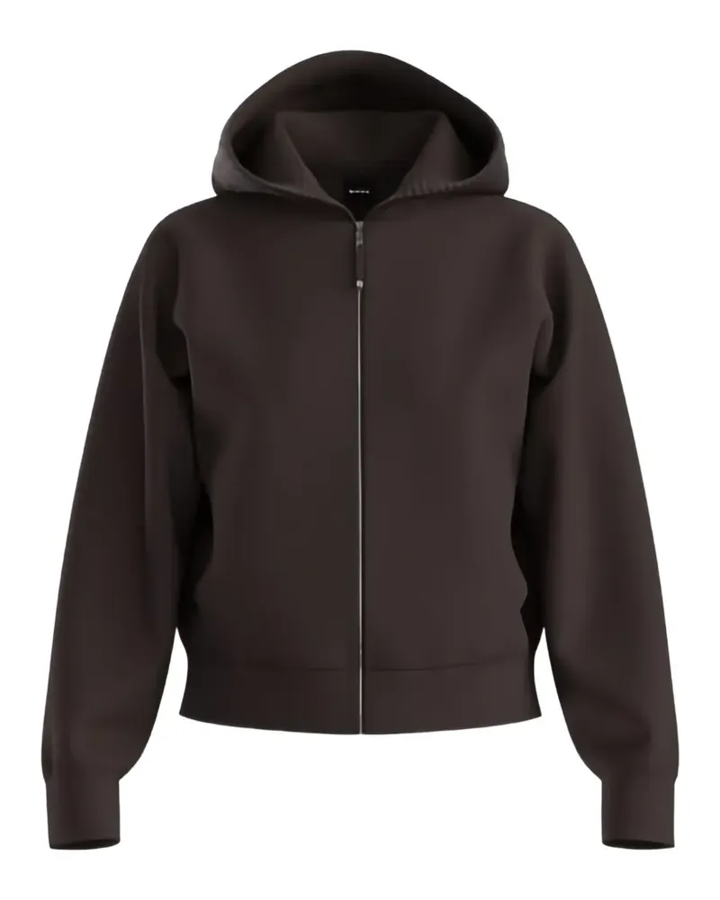 HUGO BOSS Lockere Kapuzenjacke aus Scuba-Jersey - Braun Braun