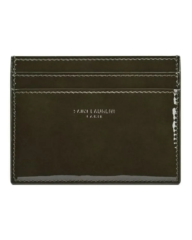 Saint Laurent patent-leather card holder - Grün Grün