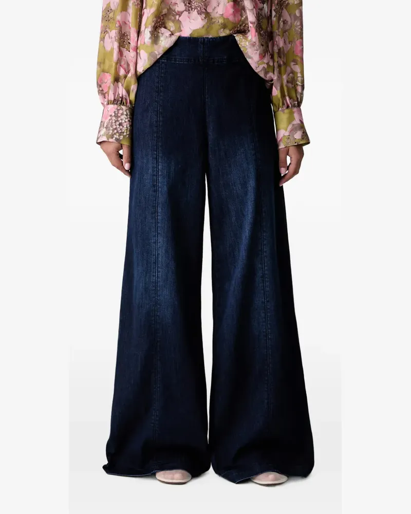 Joseph Ribkoff Jeans mit weitem Bein - Blau Blau