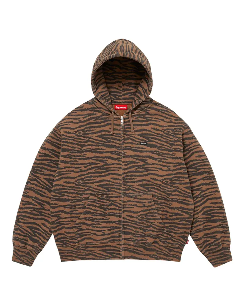 Supreme Being Small Box animal-print hoodie - Braun Braun