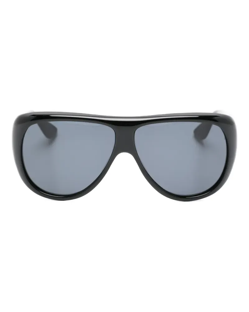 Port Tanger Sonnenbrille mit ovalem Gestell - Schwarz Schwarz