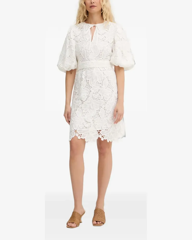 Silvian Heach guipure-lace belted mini dress - Weiß Weiß