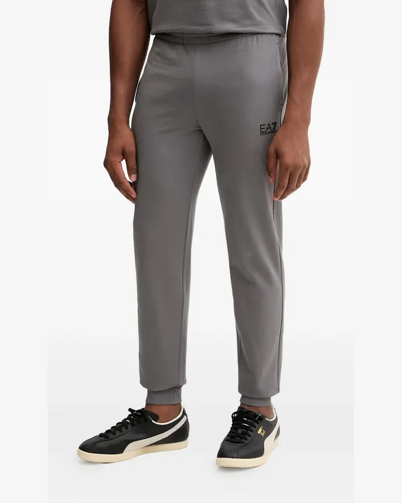 EA7 logo-print track pants - Grau Grau